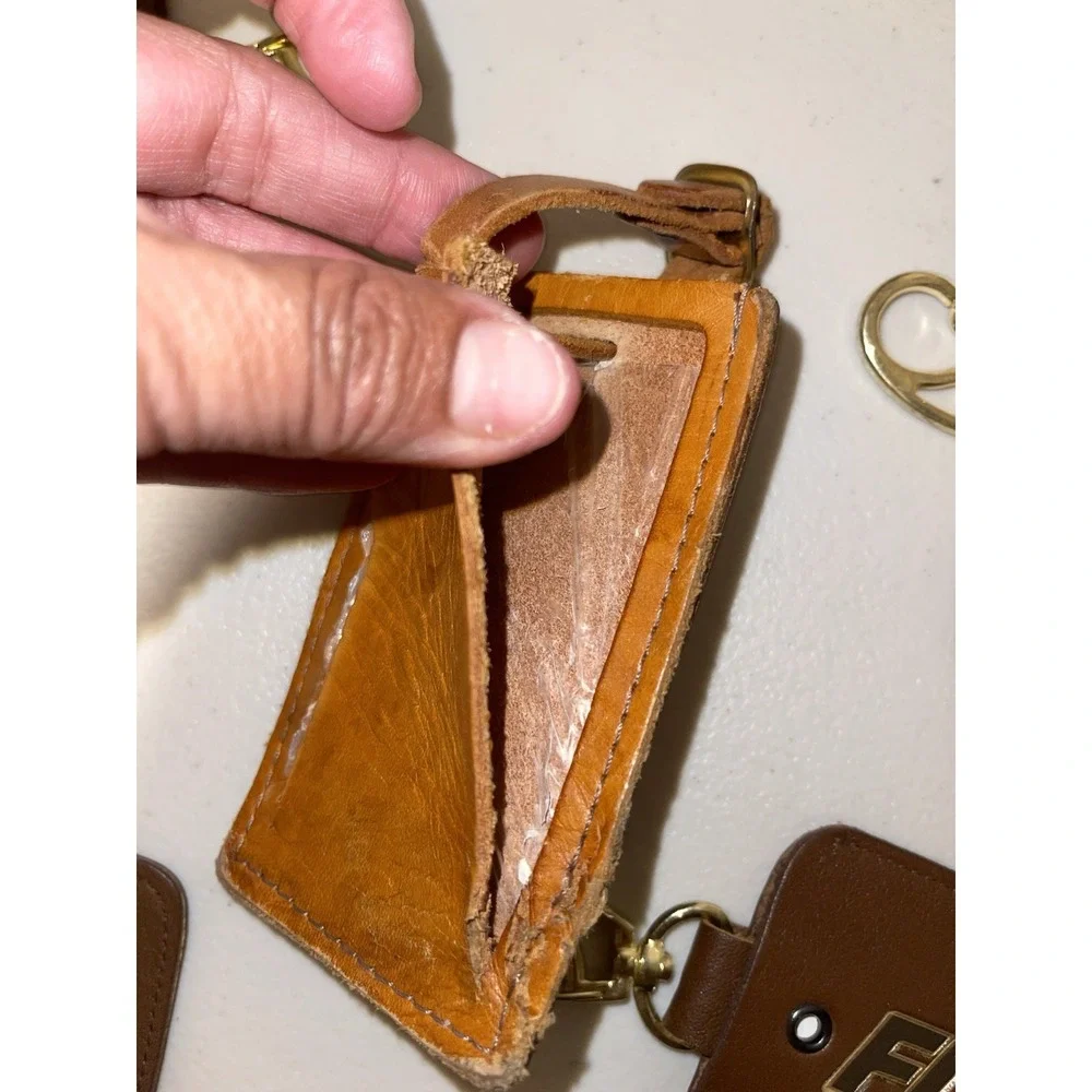 Vintage Leather Luggage‎ Tag Bundle Of 5 Tags -America West Airlines, FLYING